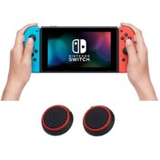 Resim Nintendo Switch Analog Koruyucu Başlık Silikon Kılıfı 2'li Kırmızı 