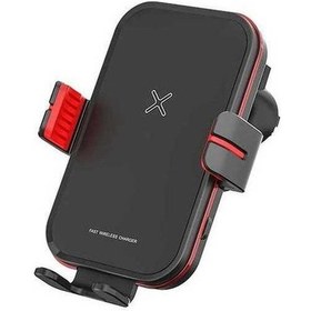 Resim Pazly Tutucu Kablosuz Hızlı Şarj Cihazı Araç İçin 15w Telefon Şarj Montajı - Km- - 