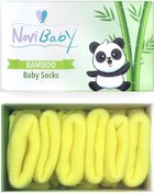 Resim Novibaby 3'lü Bambu Yenidoğan Bebek Çorabı I Lemon I 0-6 ay "Karışık Renkli" 