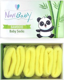 Resim Novibaby 3'lü Bambu Yenidoğan Bebek Çorabı I Lemon I 0-6 ay "Karışık Renkli" 