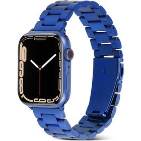 Resim Ardemix Watch Ultra 49mm Kordon Uyumlu Krd-04 Metal Strap Kayış Clo- Mavi 