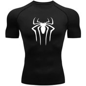 Resim Kvk Erkek Siyah Spor Tişört Örümcek Raşgard 241311698 Siyah 