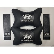 Resim Hyundaı Deri Yastık + Kemer Pedi 2'Li Konfor Seti - Hyundai Set 