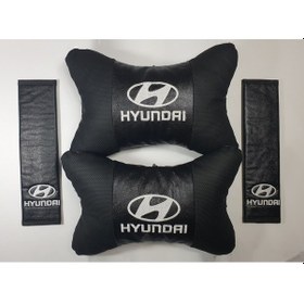 Resim Hyundaı Deri Yastık + Kemer Pedi 2'Li Konfor Seti - Hyundai Set 