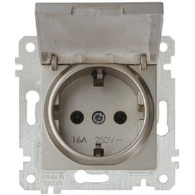 Resim Mutlusan Rita Titanyum Kapaklı Priz Çerçeve Hariç 