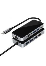 Resim Forzacase Type-c To Hdmı 5 Usb 3.0 Rj45 Usb-c 60w Tf Ve Sd Dönüştürücü 10in1 Hub - Fc1153 