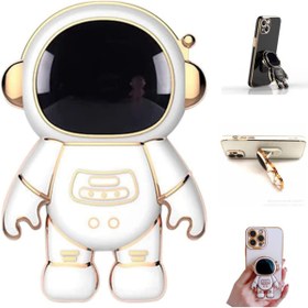 Resim Gpack Universal Her Modelle Uyumlu Standlı Astronot Ring Beyaz 