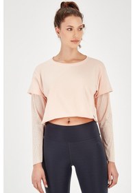 Resim Maraton Active Regular Kadın Bisiklet Yaka Uzun Kol Fitness Mercan Sweatshirt 18557-mercan 