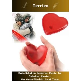 Resim Kalp Şeklinde El Isıtıcısı Sihirli Jel Isıtıcı Torba Kalpli Cep Sobası 2'li Set 