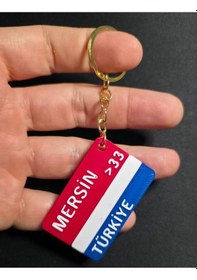 Resim Mersin Şehir İl Plakalık Anahtarlık 
