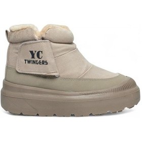 Resim Hkursat Twg İçi Kürklü Bej Süet Kadın Bot & Bootie Nsb823 Bej 