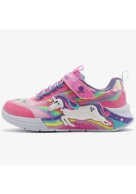 Resim Skechers Unicorn Chaser Magic Kids Light Sneaker Cırt Cırtlı Işıklı Çocuk Ayakkabısı Pembe Pembe 