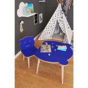 Resim Remaks Panda Yaz Sil Yüzey Çocuk Masa Sandalye Takımı 1 Aktivite Oyun Masası 1 Sandalye - Mavi 