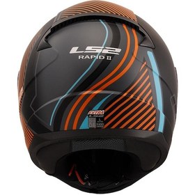 Resim Ls2 Rapid 2 Extra Kapalı Motosiklet Kaskı Mat Gri - Neon Turuncu 