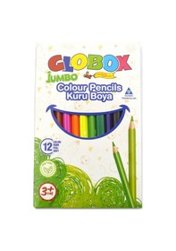 Resim Globox Jumbo Kuru Boya Üçgen Tasarım 12 Renk 