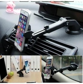 Resim Asfal Long Neck Vantuzlu Araç İçi Telefon Tutucu 360° Döner Başlık ile Uyumlu Cihazlar için Pratik Kullanım 