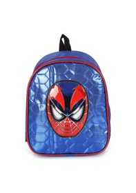 Resim Spiderman Mavi Parlak Dikişli Baskılı Anaokulu Çantası + Suluk - 