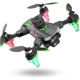 Resim Büro Ev Ofis Hediyesi Için 23X17X6CM Rgb Işıklı 8k Çift Kameralı Drone 