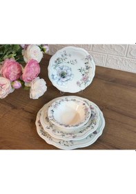 Resim Porser Aveline Fulya 24 Parça Yemek Takımı Beyaz 