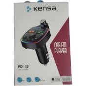 Resim Kensa Yeni Nesil Car Fm Player Typ-Ce Çift USB Şarj Özellikli Dijital Ekranlı Fm Transmitter Cihazı 