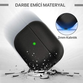 Resim Minesk Airpods Pro 3 ile Uyumlu Leather Skin Parmak izi Tutmayan ve Çizilmeyen Dış Yüzeye Sahip Mükemmel Koruma Sağlayan Orta Sertlikte Silikon Kılıf (Siyah, Airpods Pro 3. Nesil 2025) 