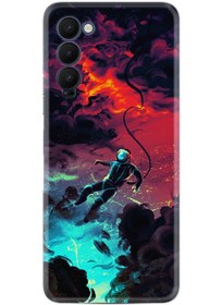 Resim TECNO Camon 18 Premier Kılıf Silikon Desen Özel Seri Astronot Düşerken 1696 