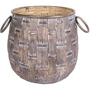 Resim Euroflora HDYEN02567 Metal Saksı Kulplu 26,5x27cm 