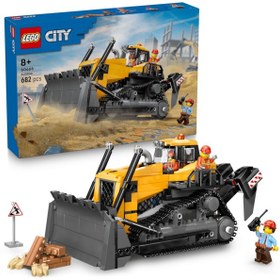 Resim LEGO® City Sarı Buldozer 60466 - 8 Yaş ve Üzeri Çocuklar için İnşaat Sahası Temalı Yaratıcı Oyuncak Yapım Seti (682 Parça) 