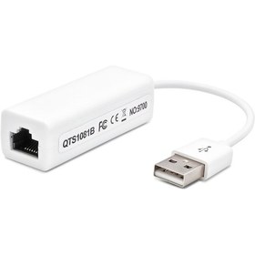 Resim Büro Ev Ofis Cihazları İçin Beyaz 10/100mbps Usb2.0 Ethernet Adaptör 