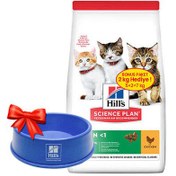 Resim Hills Kitten Tavuk Etli Yavru Kedi Maması 5 + 2 Kg (Toplam 7 Kg) + Mama Kabı 