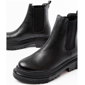 Resim 812-2137 Siyah Lastikli Günlük Kadın Bot Acı Kahverengi 