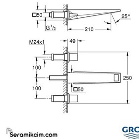 Resim Grohe Allure Brilliant 20629AL0 1/2 L-Boyut Üç Delikli Lavabo Bataryası Antrasit 