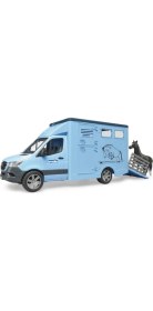 Resim Bruder Mercedes Benz Sprinter At Nakil Aracı ve Siyah At BR02674 