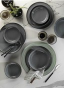 Resim Kütahya Porselen Moderna 18 Parça 6 Kişilik Yemek Takımı Mavi 