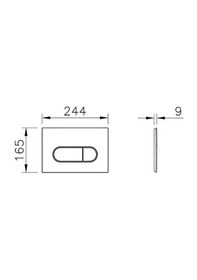 Resim VitrA Root Round Kumanda Paneli, Fırçalı Altın 740-2225 