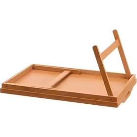 Resim Katlanabilir Ayaklı Bambu Tepsi - Keyif Tepsisi - Yatak Koltuk Sehpa Tepsi 