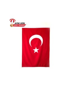 Resim Renkli Atatürk Bayrağı ve Türk Bayrağı 70x105 CM 
