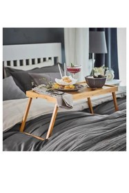 Resim IKEA Premium Ürün Kaliteli Şık Laptop İçin Uygun Katlanabilir Bambu 52x29x25 Cm Yatak Tepsisi RESGODS 