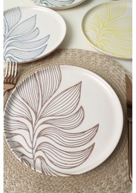 Resim Keramika Leaf Harmony Nordıc Pasta Tabağı 22 Cm 4 Adet / 22974-77 Çok Renkli 
