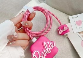 Resim Şarj Başlığı Ve Kablo Koruyucu Kılıf Karakterli 4'lü Set iPhone 20 W Type-c Şarj Cihazı Uyumlu Şarj Cihazı Kılıfı Şarj Cihazının Tamamını 