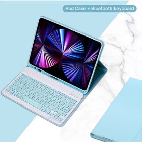 Resim Apple Uyumlu iPad Air 5. Nesil 10.9 Inç M1 2022 Tablet Bluetooth Klavyeli Kılıf Türkçe Klavye Kılıf 