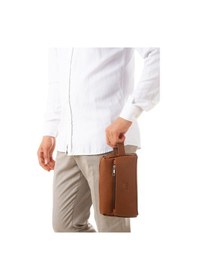 Resim Newish Polo Erkek Vegan Deri Siyah Portföy Clutch Traş Kozmetik Bakım Ve Günlük El Çantası New381 Metalik 