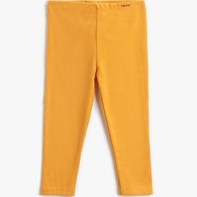 Resim Kız Bebek Fitilli Basic Tayt Etiket Detaylı Beli Lastikli 