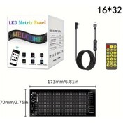 Resim Tianchishop Programlanabilir Led Şeytan Gözü Ekran 7x17.3cm Usb Güçlü Uygulama Kontrollü Araç İçin 