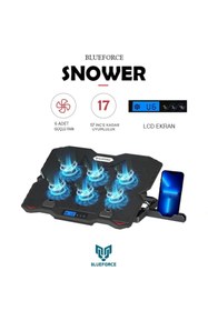 Resim Delixa Blueforce Sx-35 Snower 6 Fanlı 9-15,6 inç Notebook Soğutucu Stand Telefon Standlı Siyah 