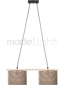 Resim Tuğbasan ZİGANA 2Lİ AVİZE NATUREL-KAHVE ARTI DESENLİ YEMEK ODASI YATAK ODASI OTURMA ODASI SALON 