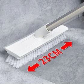 Resim Ekostem Sert Uçlu ve Çekçekli Zemin Temizleme Fırçası 360 Derece Oynarbaşlıklı 