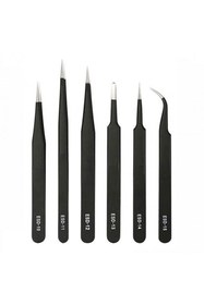 Resim REKOTOOLS -6 Parça Esd Hassas Cımbız Seti Antistatik Cımbız SETİ 