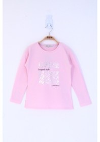 Resim Toontoy Kids Toontoy Kız Çocuk Leopard Style Baskılı Tişört Açık Pembe 