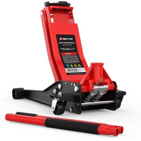 Resim Gentor 3 Ton Hidrolik Araç Krikosu-Kaldırma Yüksekliği: 75-505mm-2 X Kauçuk Altlık-Profesyonel Manevra Krikosu-Hidrolik 360° Tekerlekler 